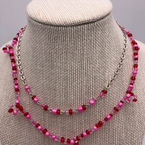 Handmade Double strands seed beads necklace